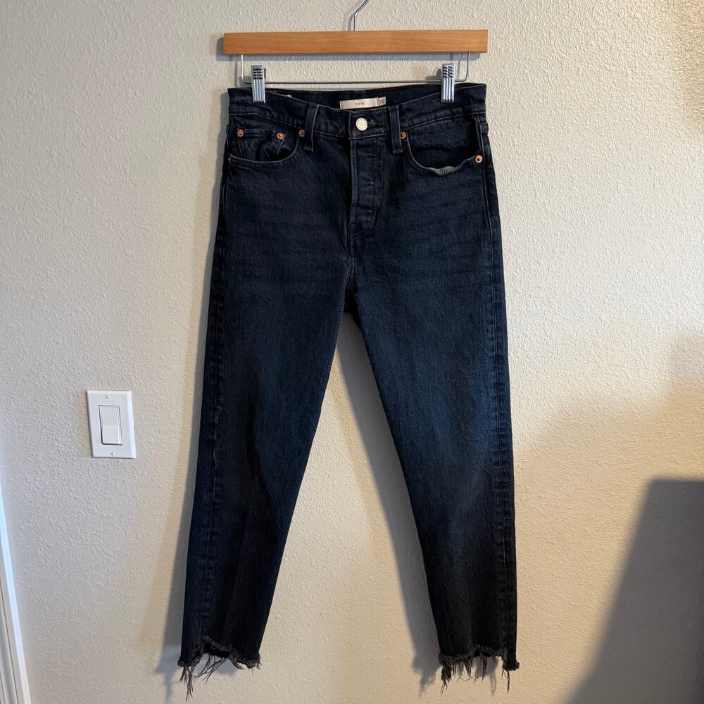 Levi's Premium Wedgie Black Button Fly Jeans Size 26